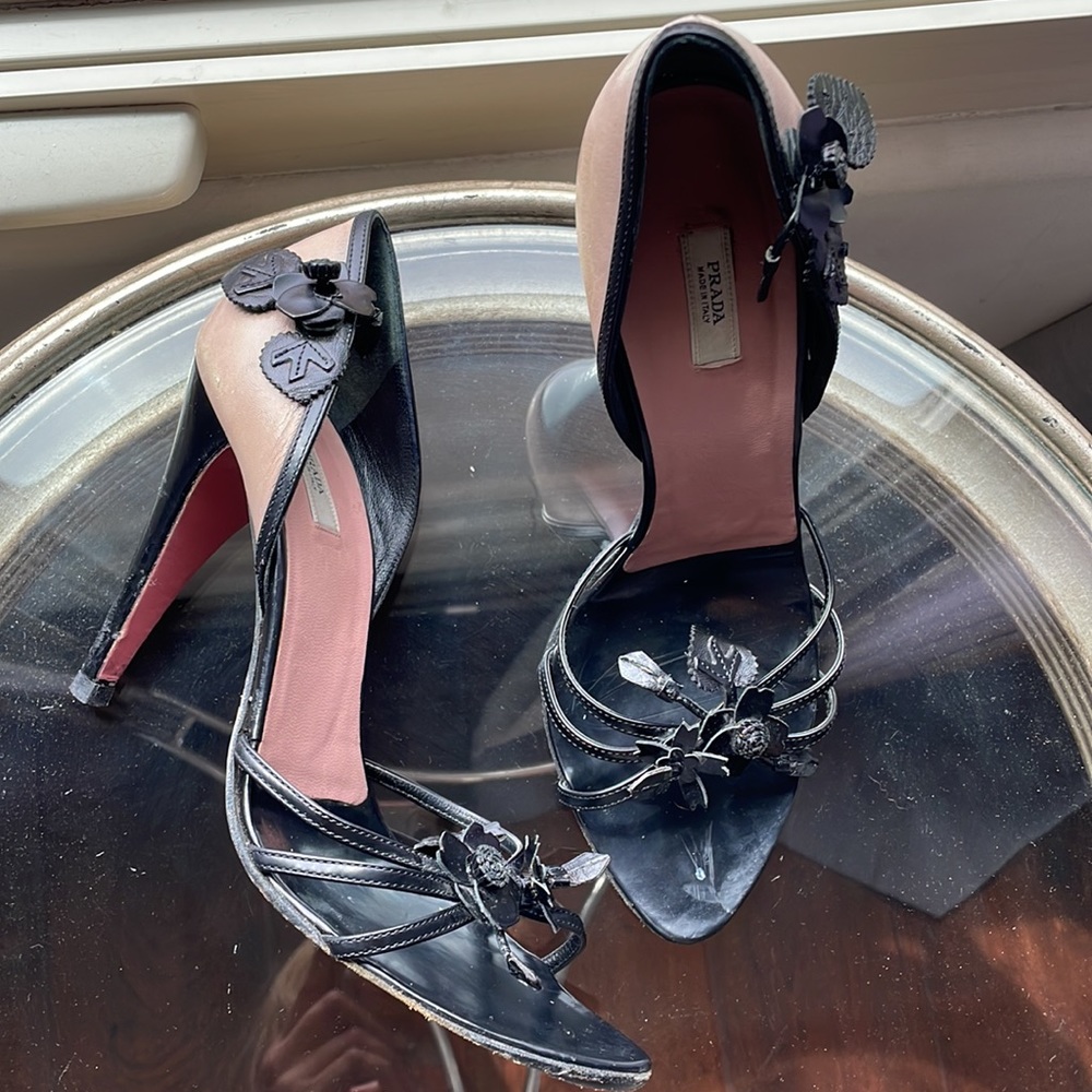 PRADA flowers heels